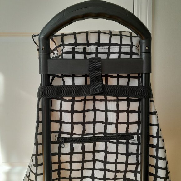 IKEA KNALLA Shopping bag on wheels, black white - Picture 5 of 16